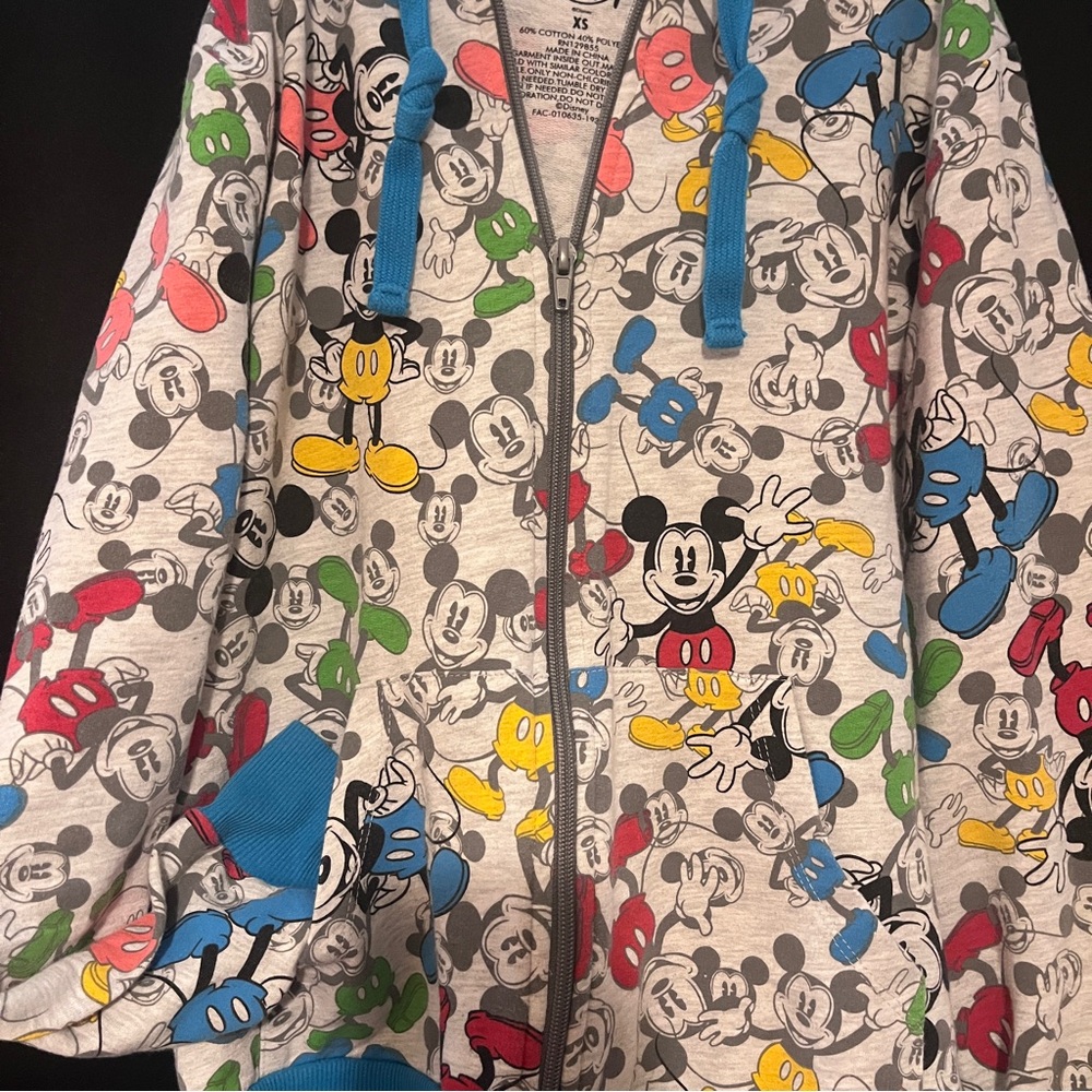 Disney Mickey Mouse Kids Hoodie - Gray and Multicolor